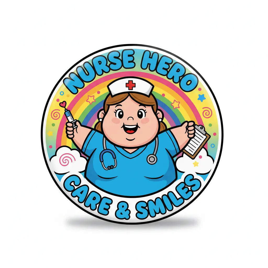 Cute Nurse Button Pinback 2.25-inch