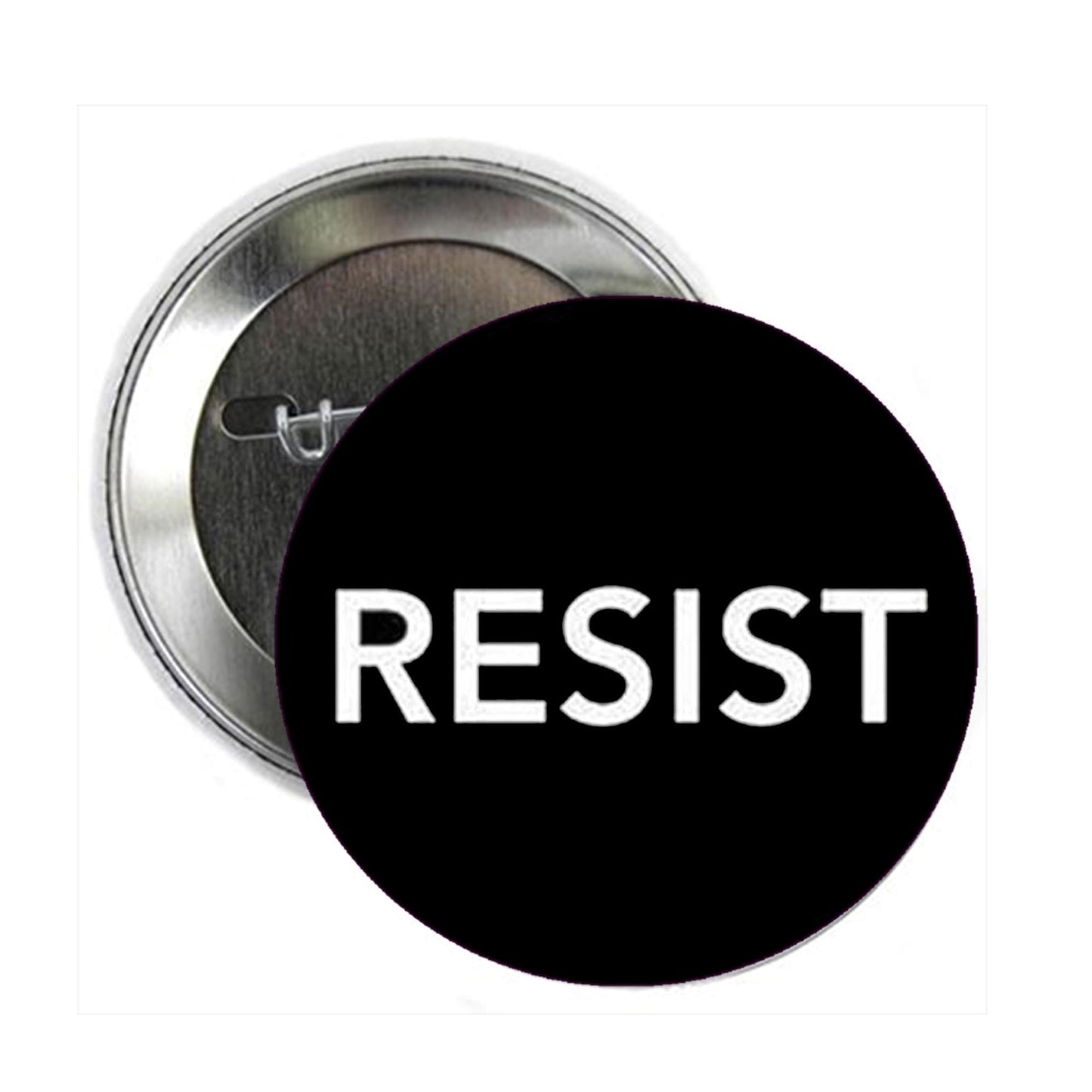 10 Pcs Resist Pinback 2.25-inch Black Default Title