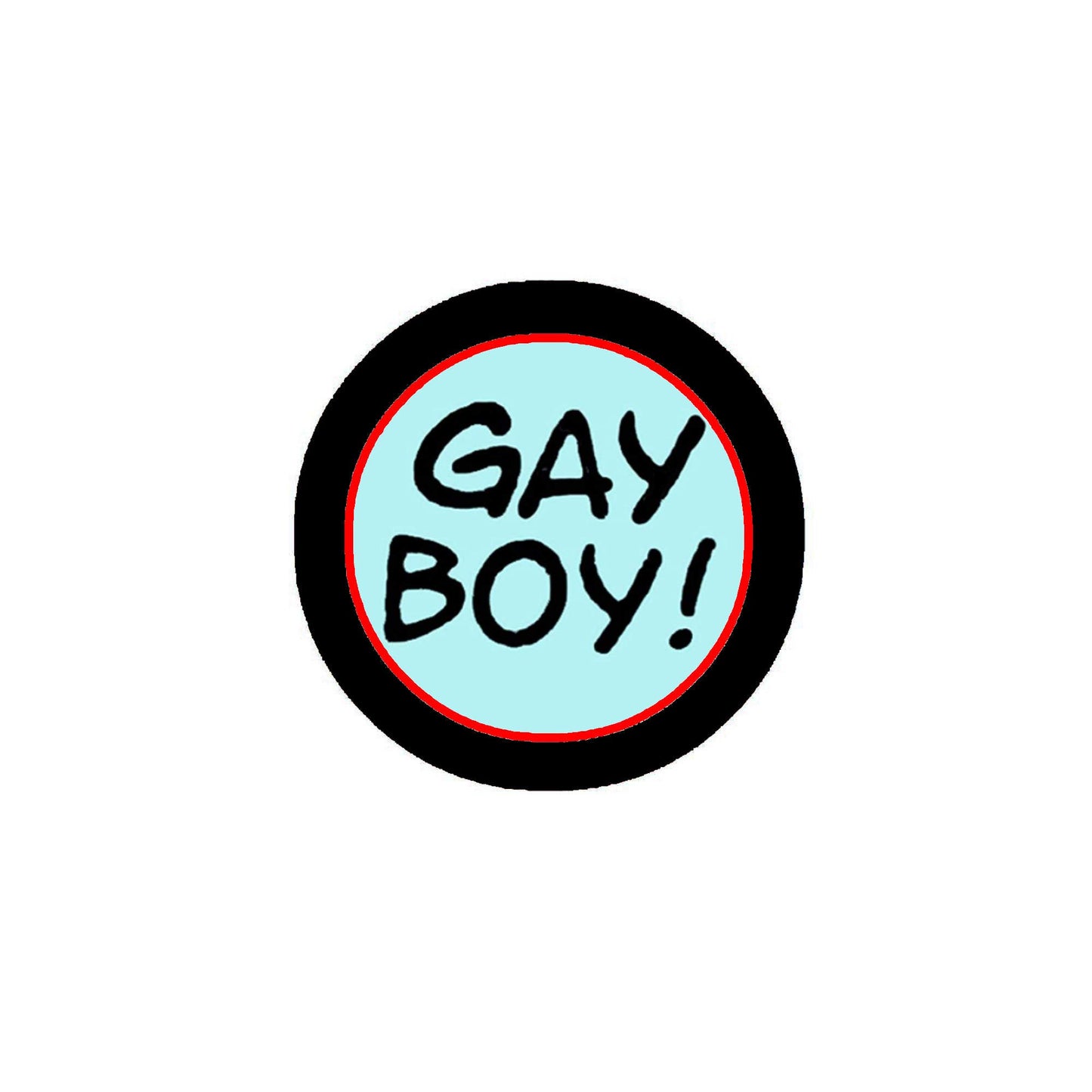 Gay Boy Pinback Button Pin LGBT 1.25-inch Default Title