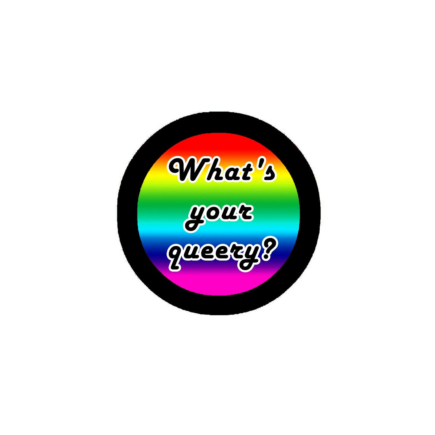 What's your queery? 2.25" Pinback or Jackets, Backpacks, etc.