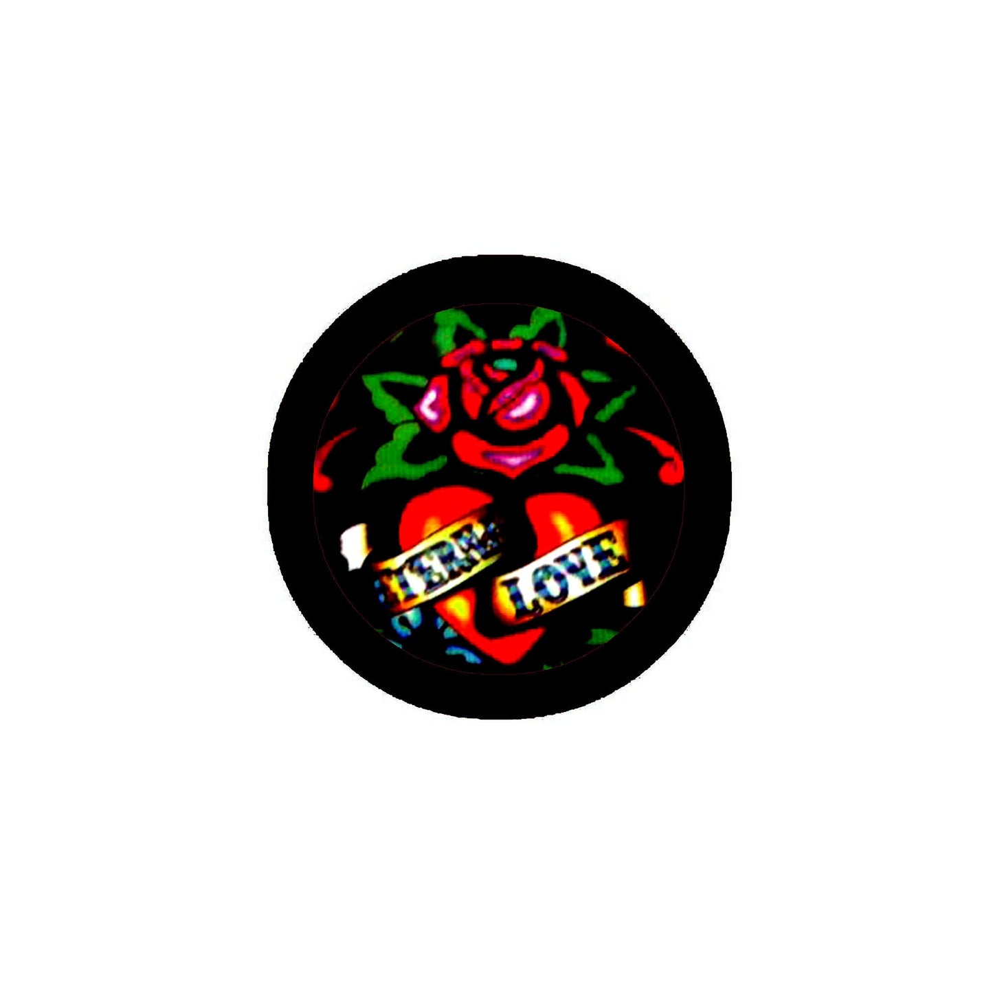 Love 2.25-inch Pinback Badge Flower Default Title