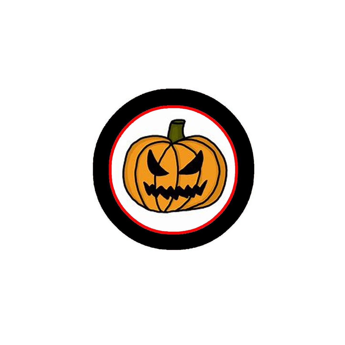 Trick Treat Halloween Party Spooky Pumpkin Style 2.25" Pinback for Jackets, Backpacks, etc.