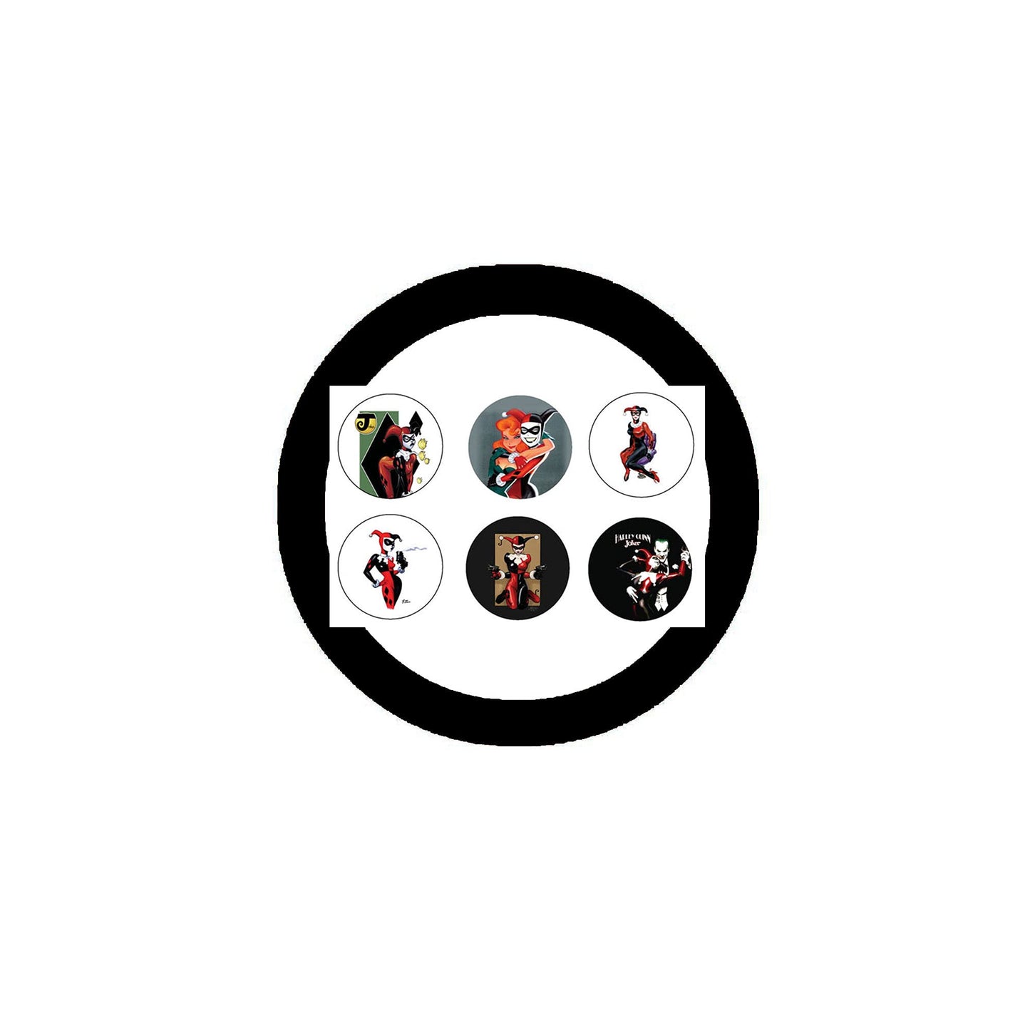 6 Pcs Clown 1.25" Pinback for Jackets, Backpacks, etc. Badge