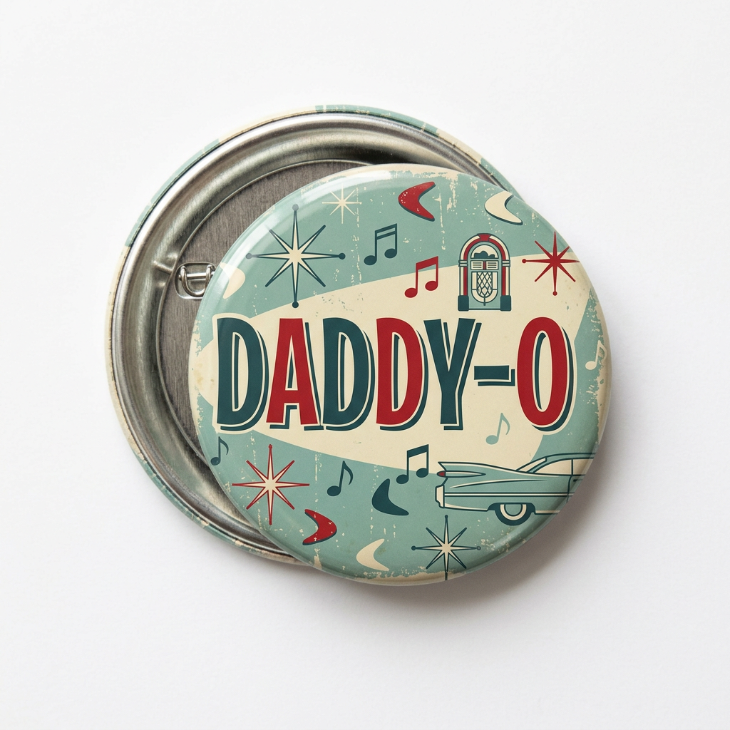 Daddy-o Silent Generation MEM Pin Button 2.25-inch