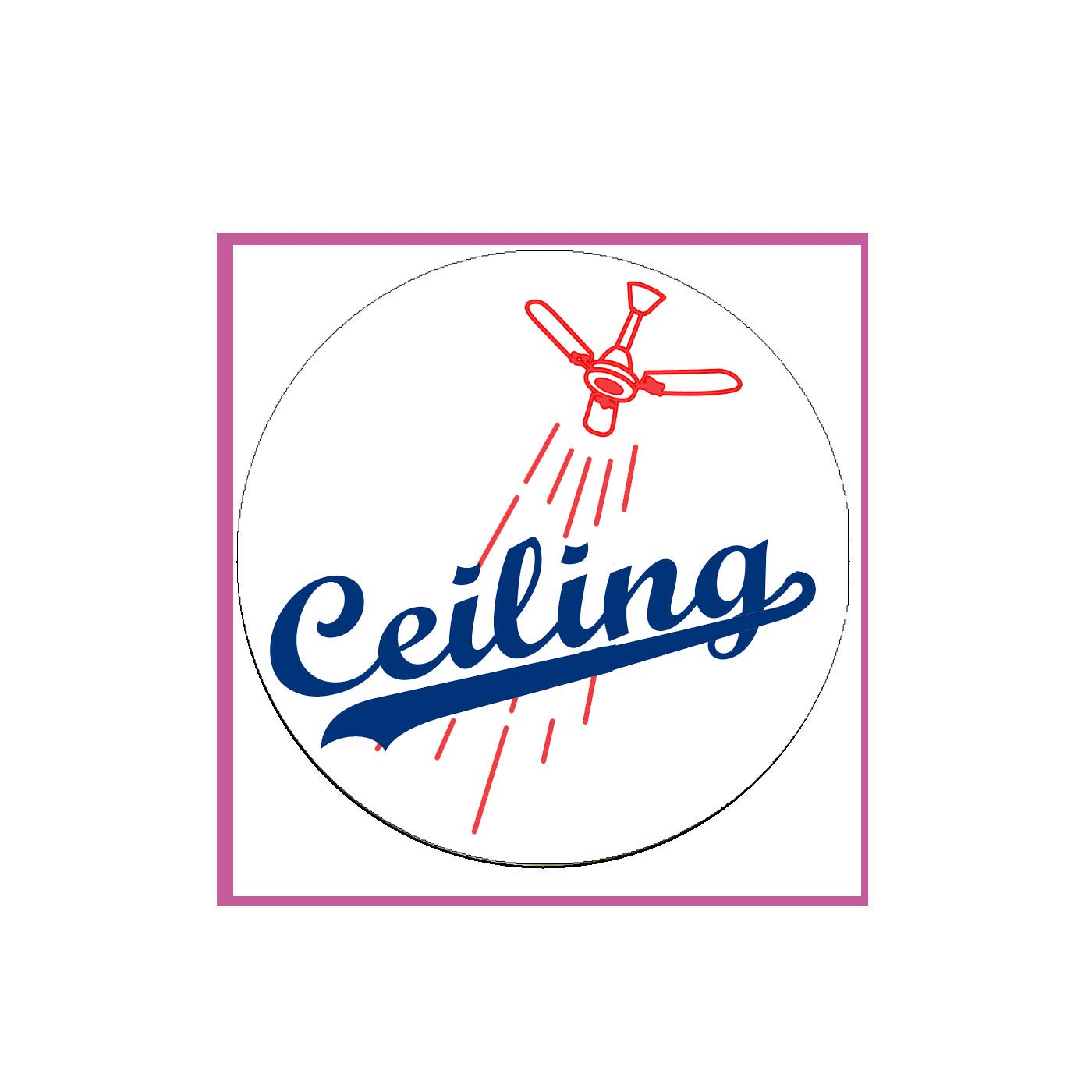 Ceiling Fan Pinback Badge 2.25" for Jackets, Backpacks, etc.