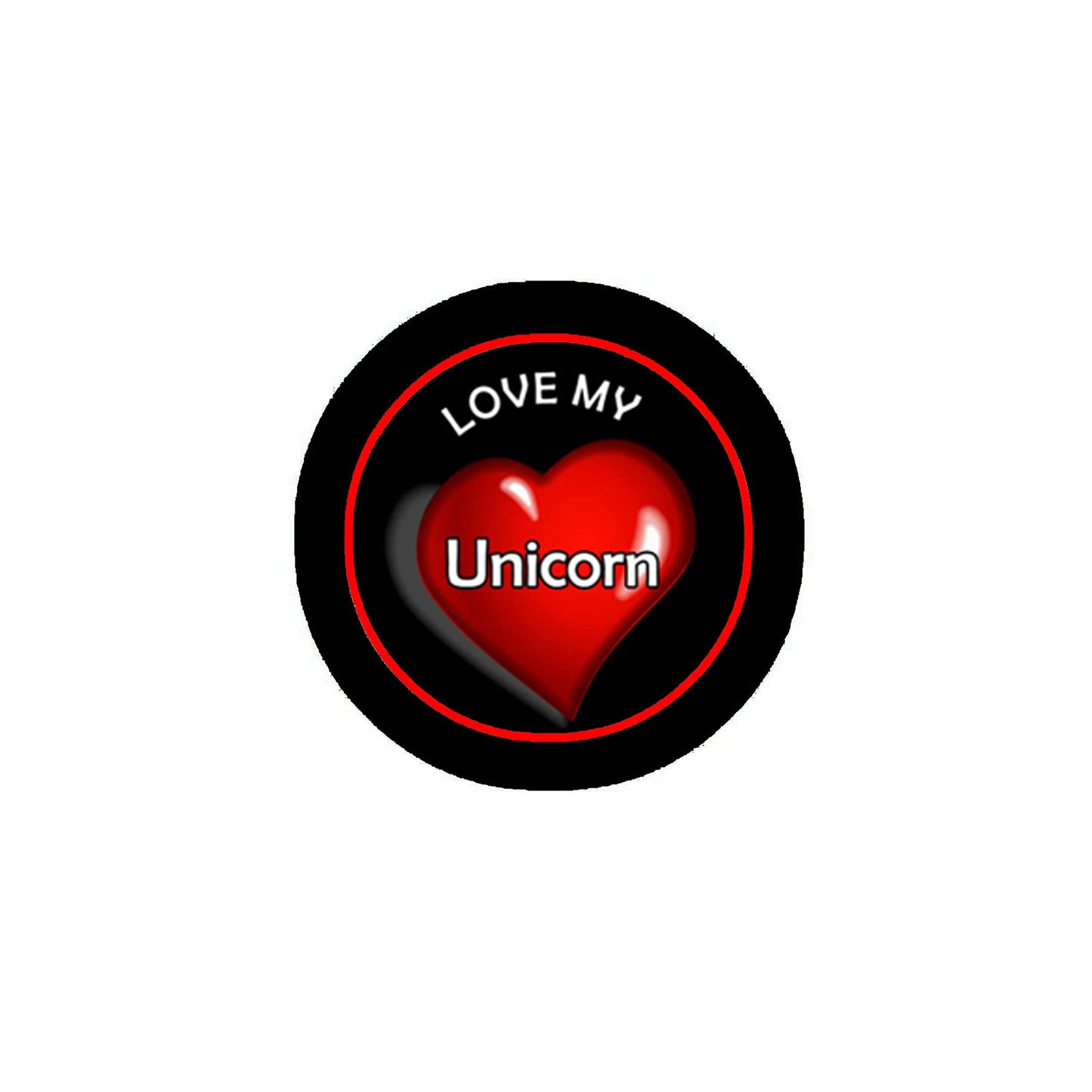 Love my Unicorn Pinback Badge 1.25-inch Default Title