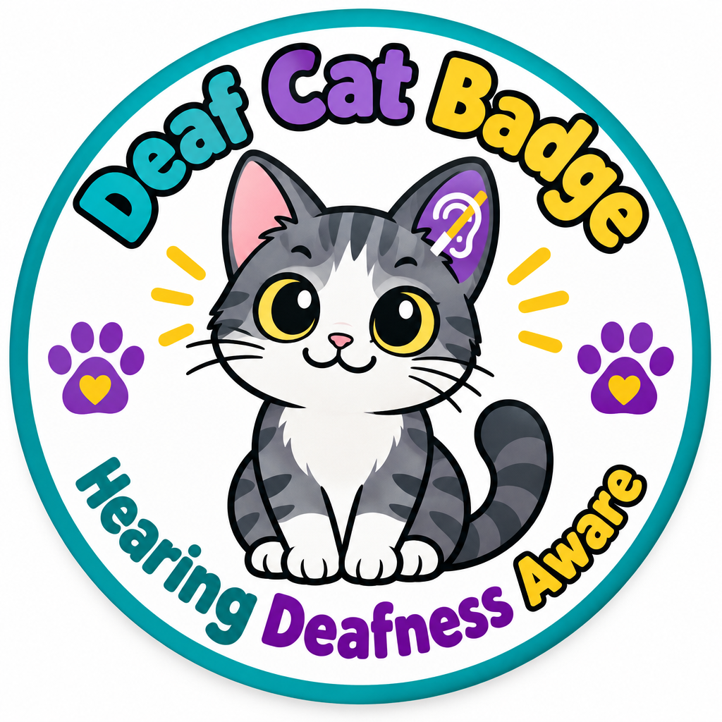 I'm a bit deaf cat badge hearing deafness aware Pinback 2.25-inch