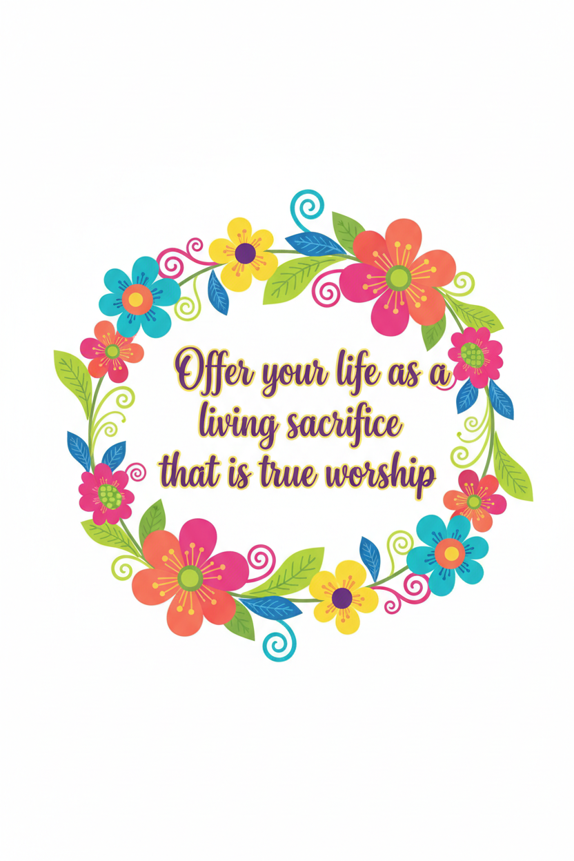 Offer your life as a living sacrifice that is true worship Acrylic Fridge Magnetic 3-inch x 4-inch