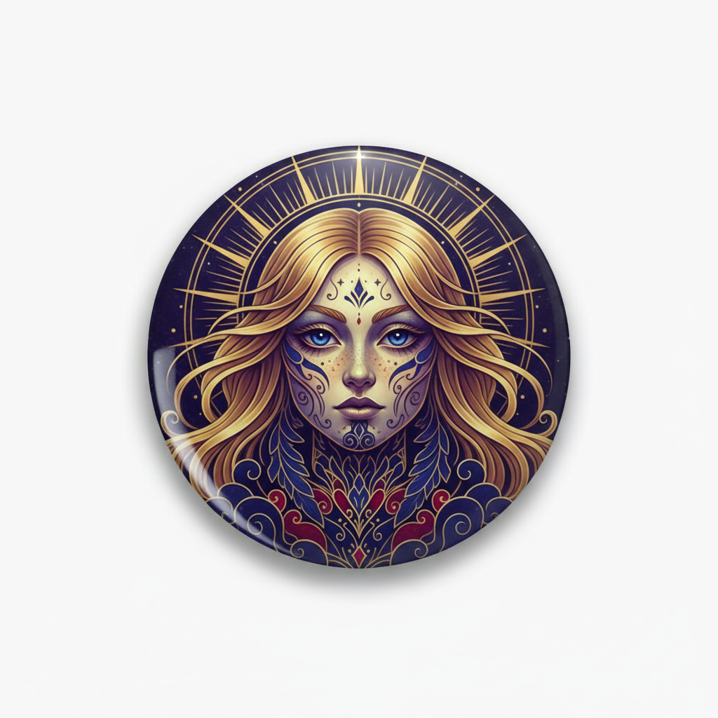 Divine Face Pinback 2.25-inch