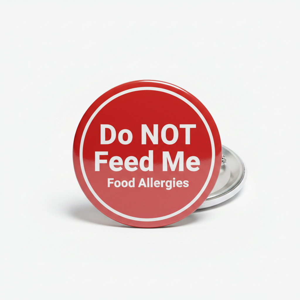 Do NOT Feed Me Food Allergies Pinback 2.25-inch
