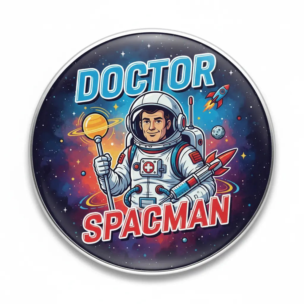 Doctor Spacman Pinback 2.25-inch
