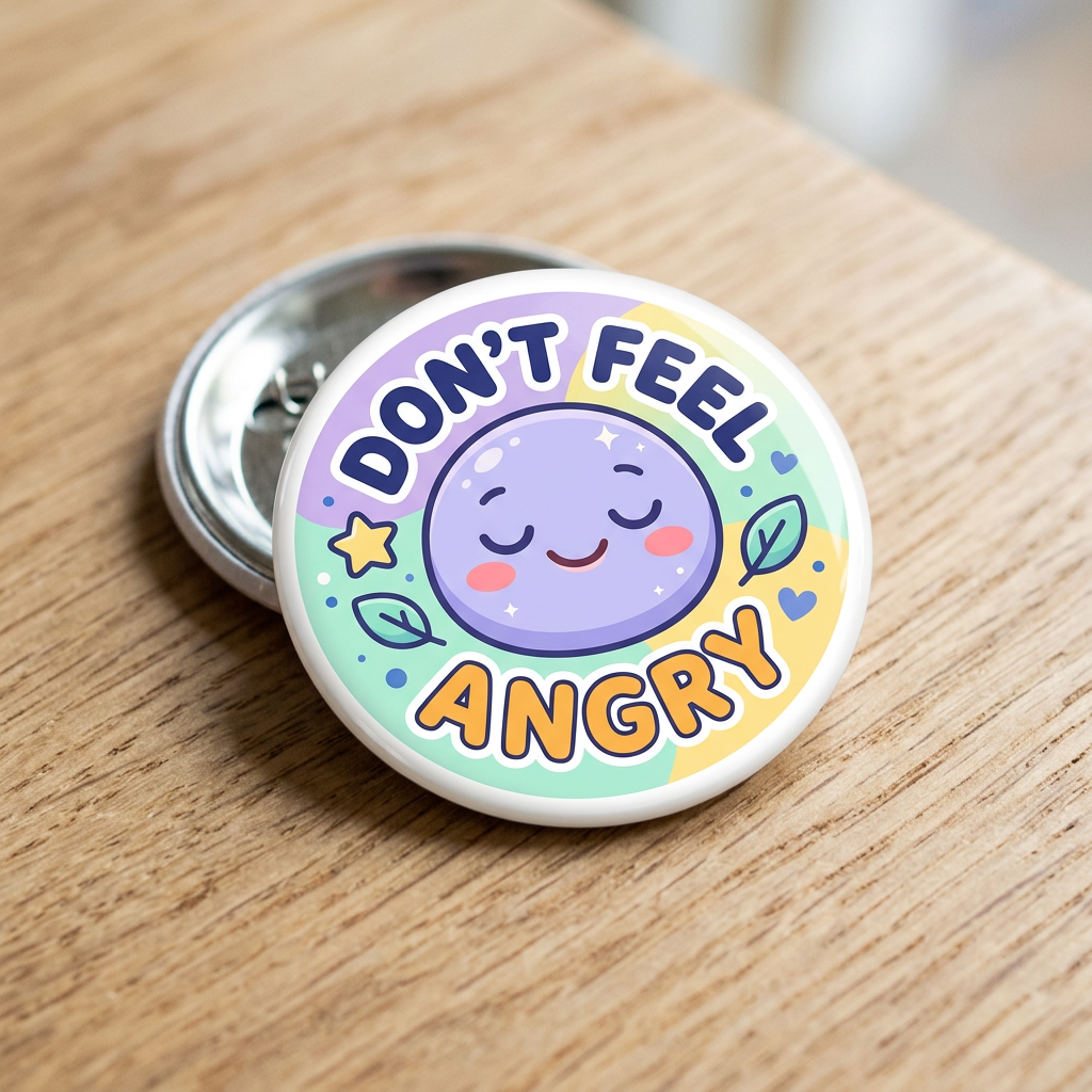 Don't Feel Angry Pin Button 1.25-inch