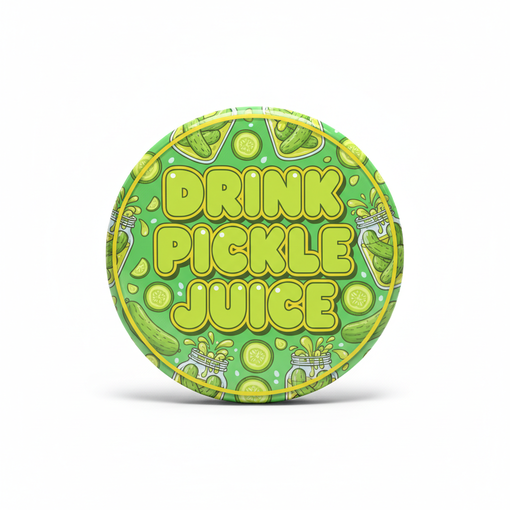 Drink Pickle Juice Pinback 2.25-inch