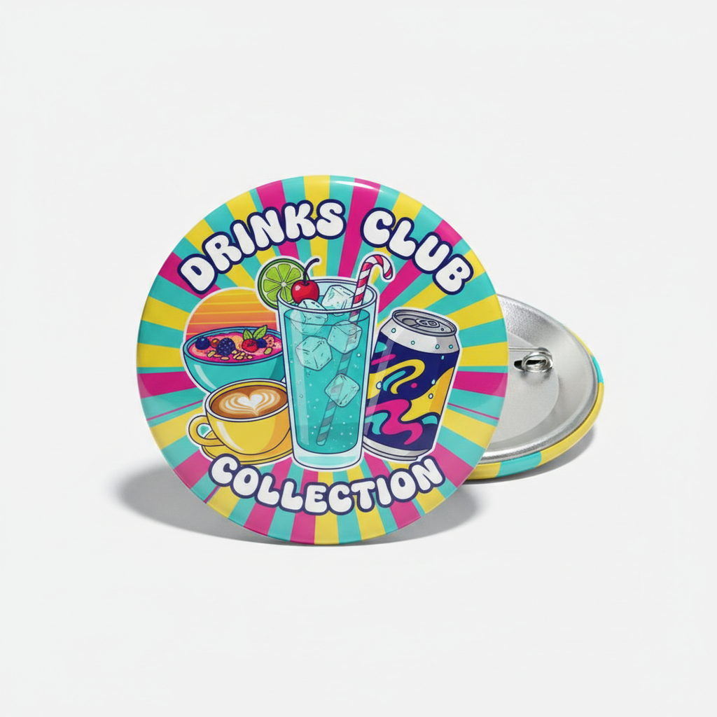 12 Pcs Set Drinks Collection Set Magnets 2.25-inch