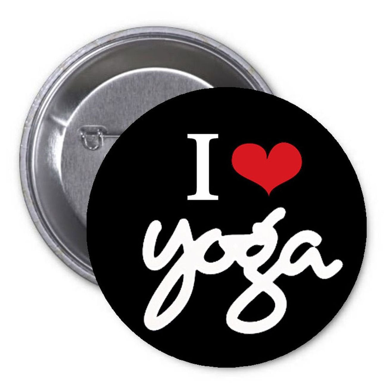 I Love Yoga 1.25-inch Pinback Button Pin Awareness Default Title