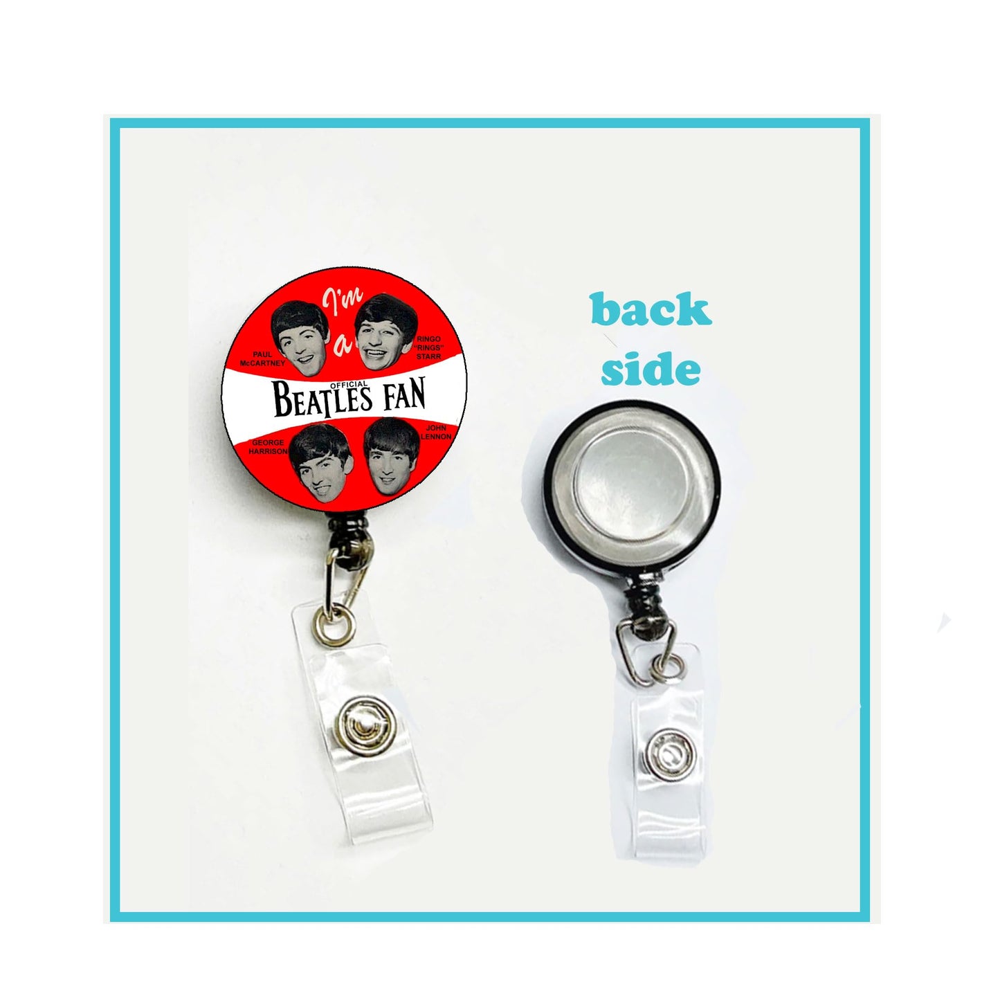 The B Fan Badge Reels Cute Felt Retractable Badge Reels Themed Badge Holders Gift for Nurses Doctors ID Badges Name Cards Lanyards Holidays 1.45"