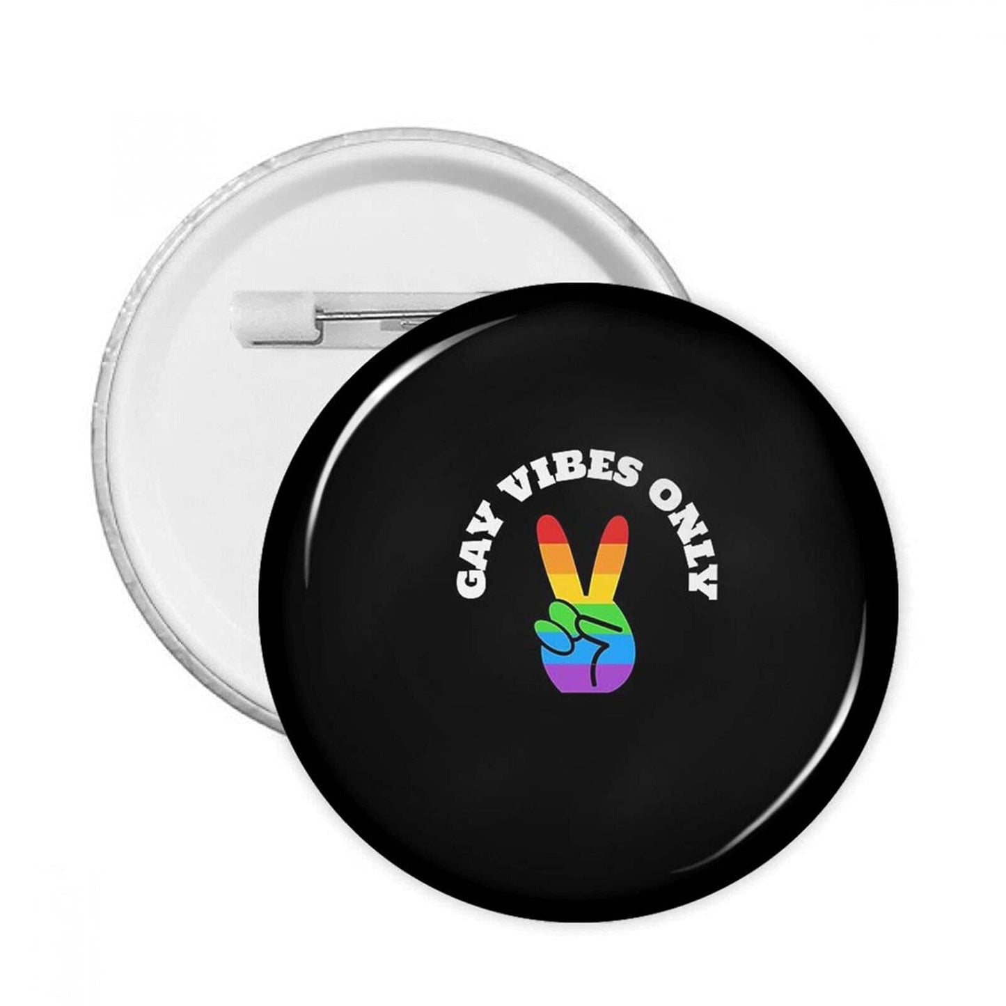 Lgbt Pin,Lgbt Button Round Pins Button Badge Brooch Decors for Backpacks Clothes Hats Bags-1 Pcs Set Default Title