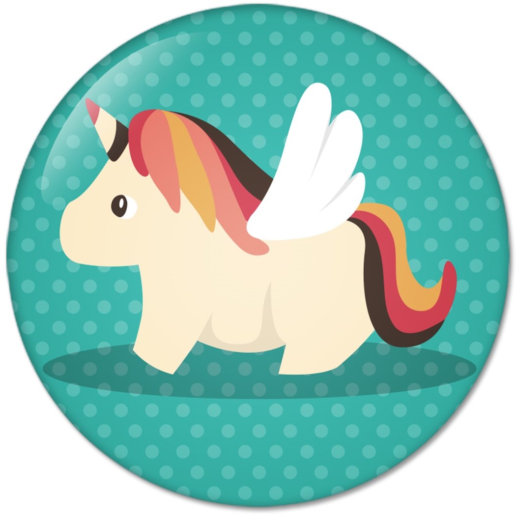 Unicorns Pony Cute 2 : Pinback Buttons 2.25 Inch (58mm)