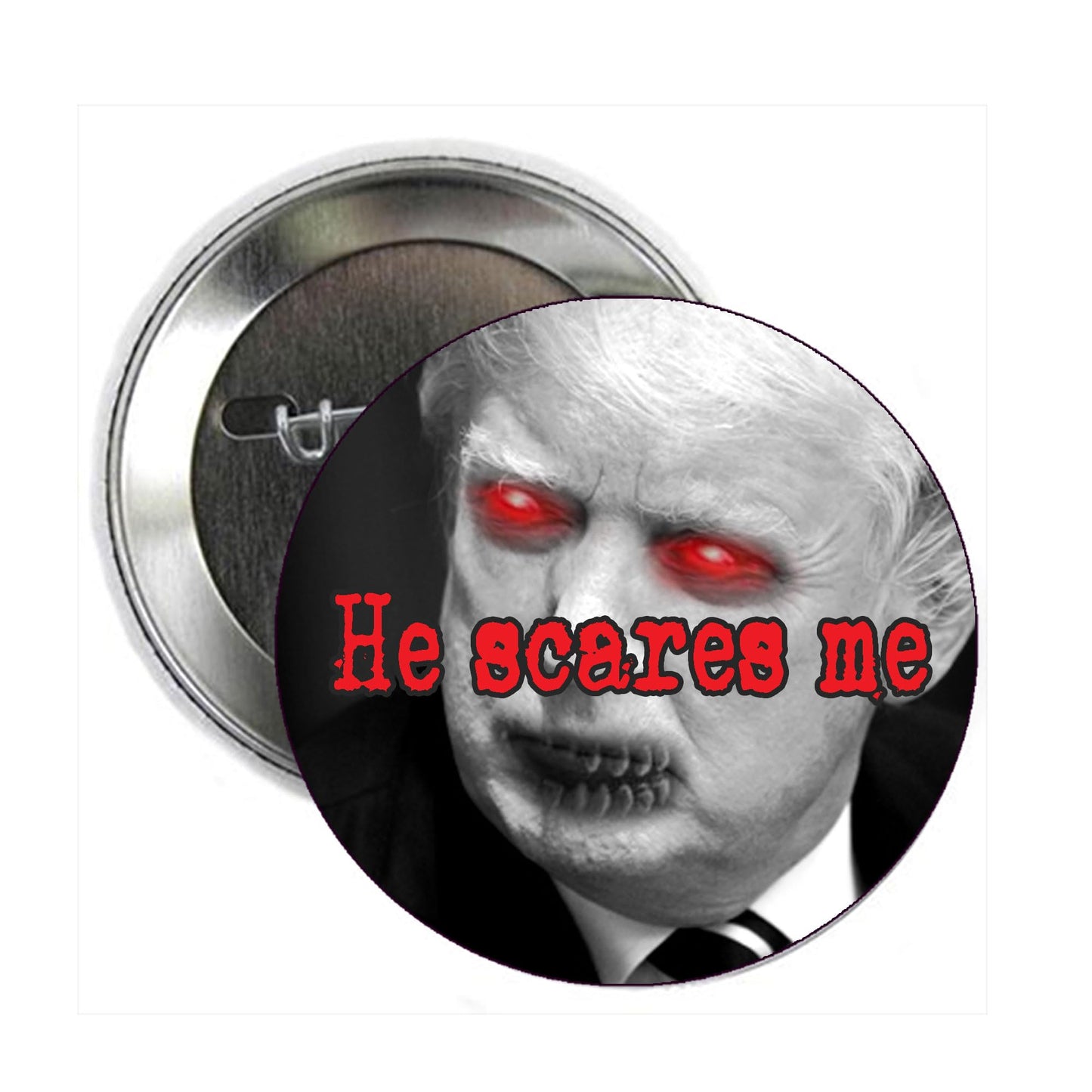 2.25" Trump Scares Me Pin Pinback Button Badge Make America to be Scared Again