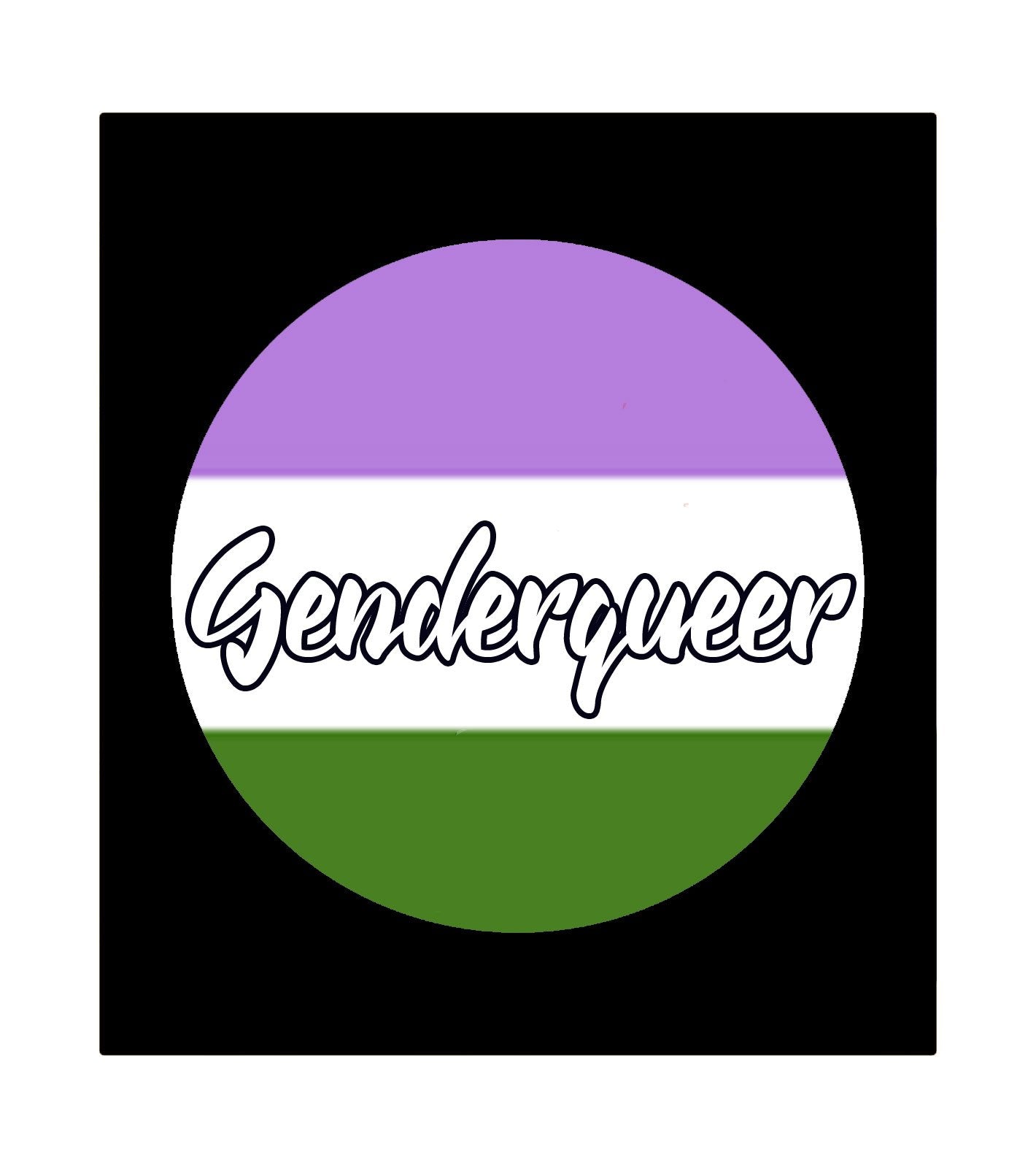 Genderqueer Flag Pride Fridge Magnet 3-inch Round Diameter Default Title