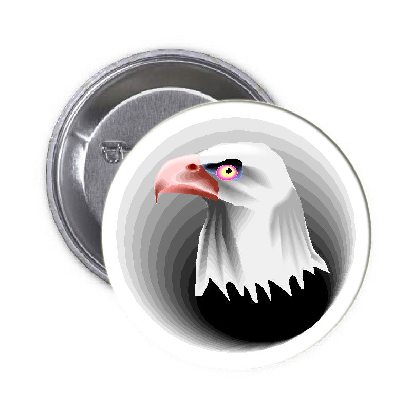 Eagle Head Pinback 1.25"