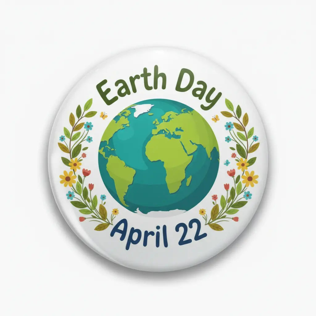 Earth Day (April 22) Pinback 2.25-inch