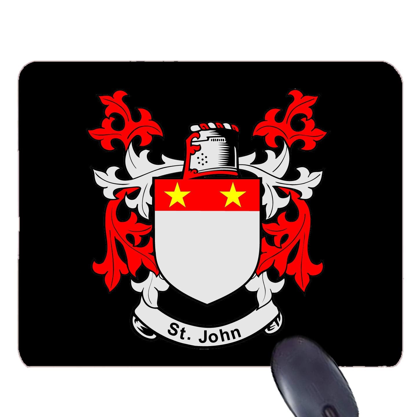 St John Family Crest Coat of Arms Mousepad Default Title