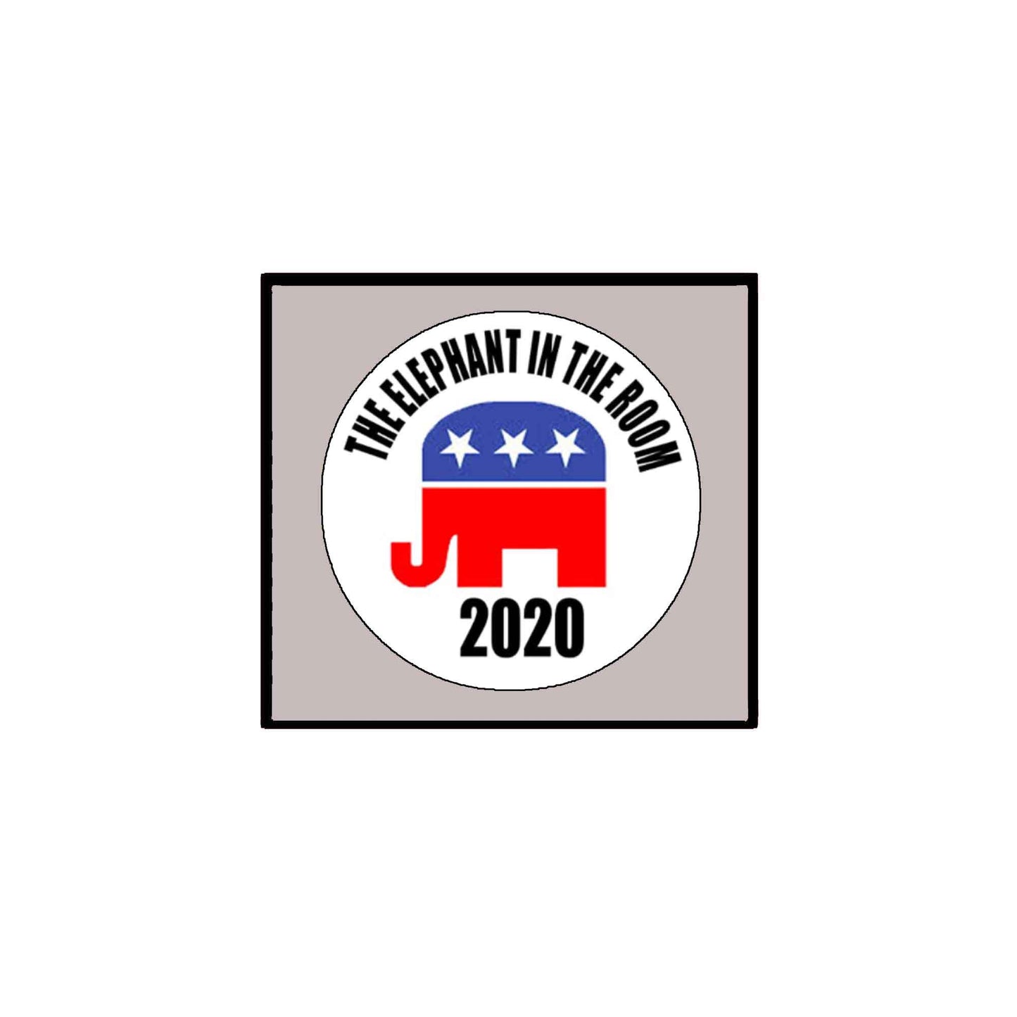 Elephant in the Room 2020 Pinback 2.25" ~ White