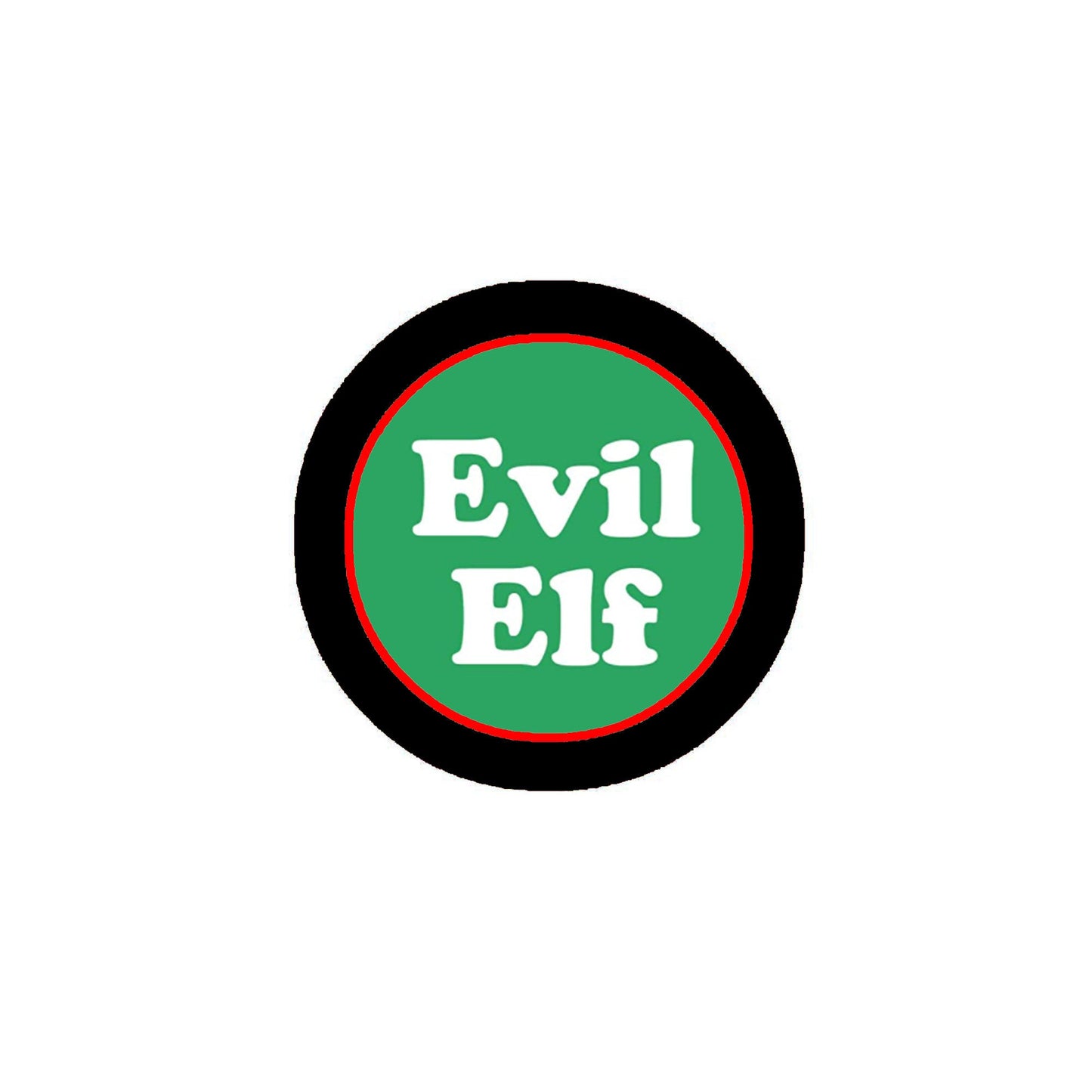 Evil Elf Pinback 2.25" Christmas Santa Helper