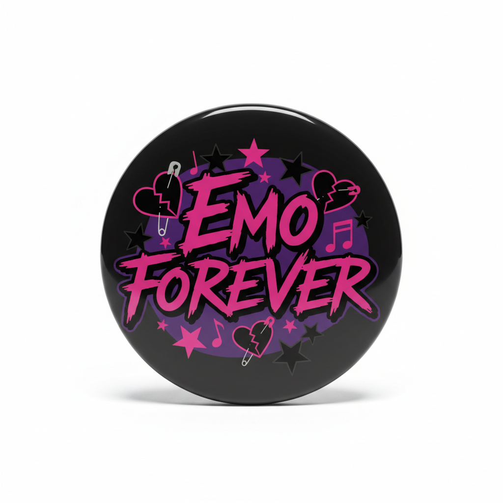 Emo Forever Pinback 2.25-inch