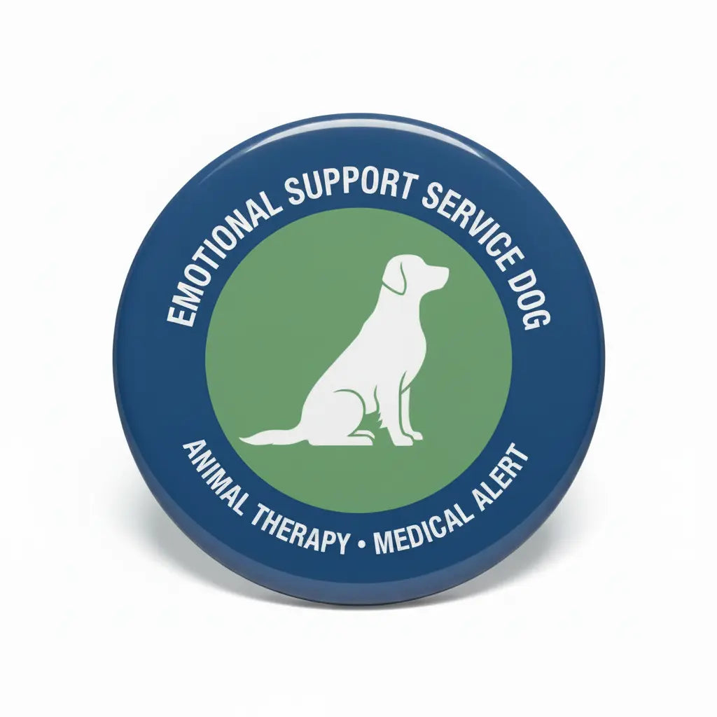 Emotional Support Service Dog Pinback 2.25-inch