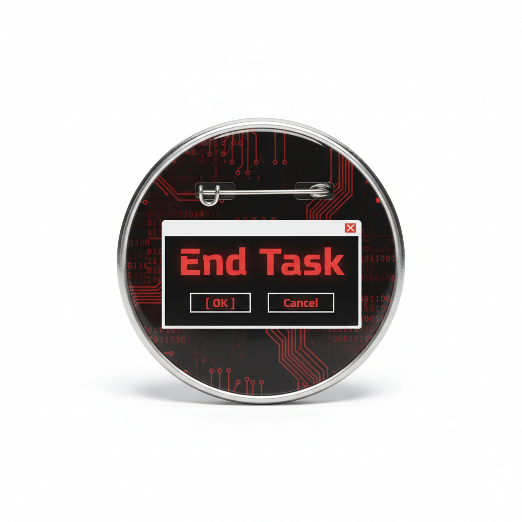 End task geek Pinback 2.25-inch