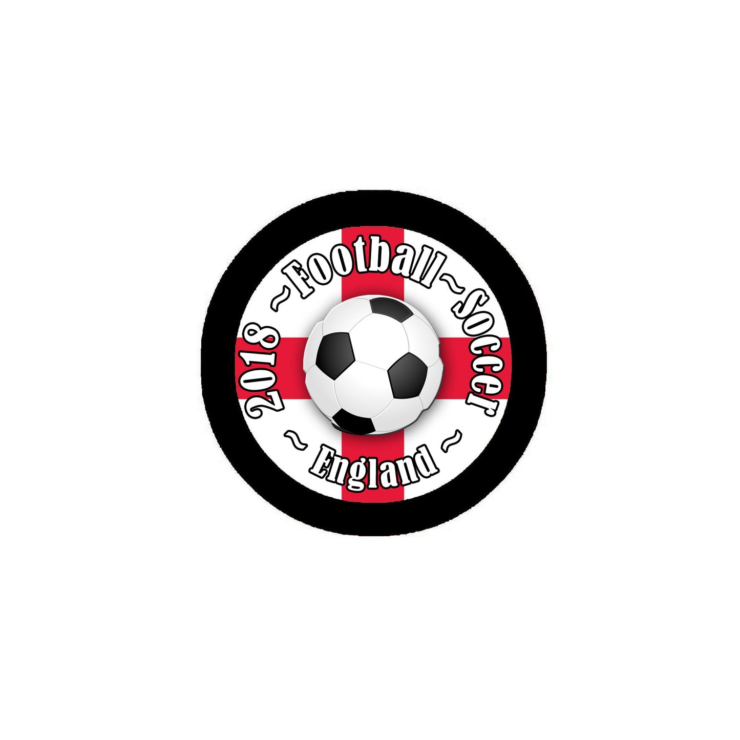 England Football Soccer Pinback 2.25" 2018 v2