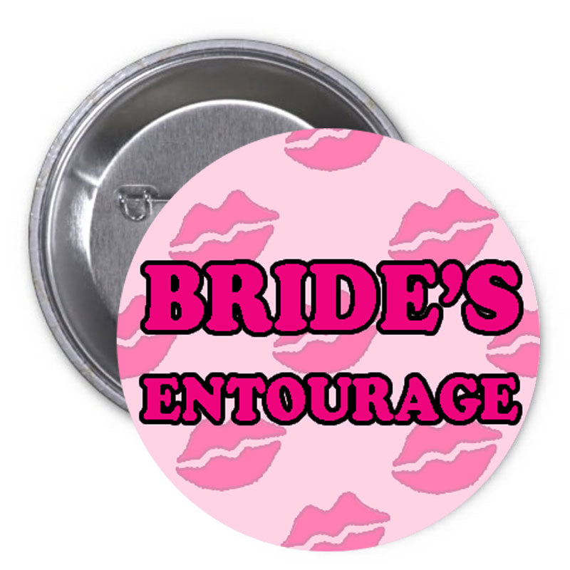 Pinback de 1,25" de l'entourage de la mariée