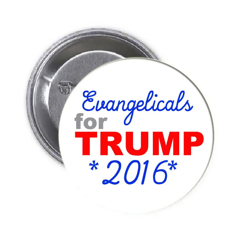1.25-inch pinback button with "Evangelicals for TRUMP 2016" text