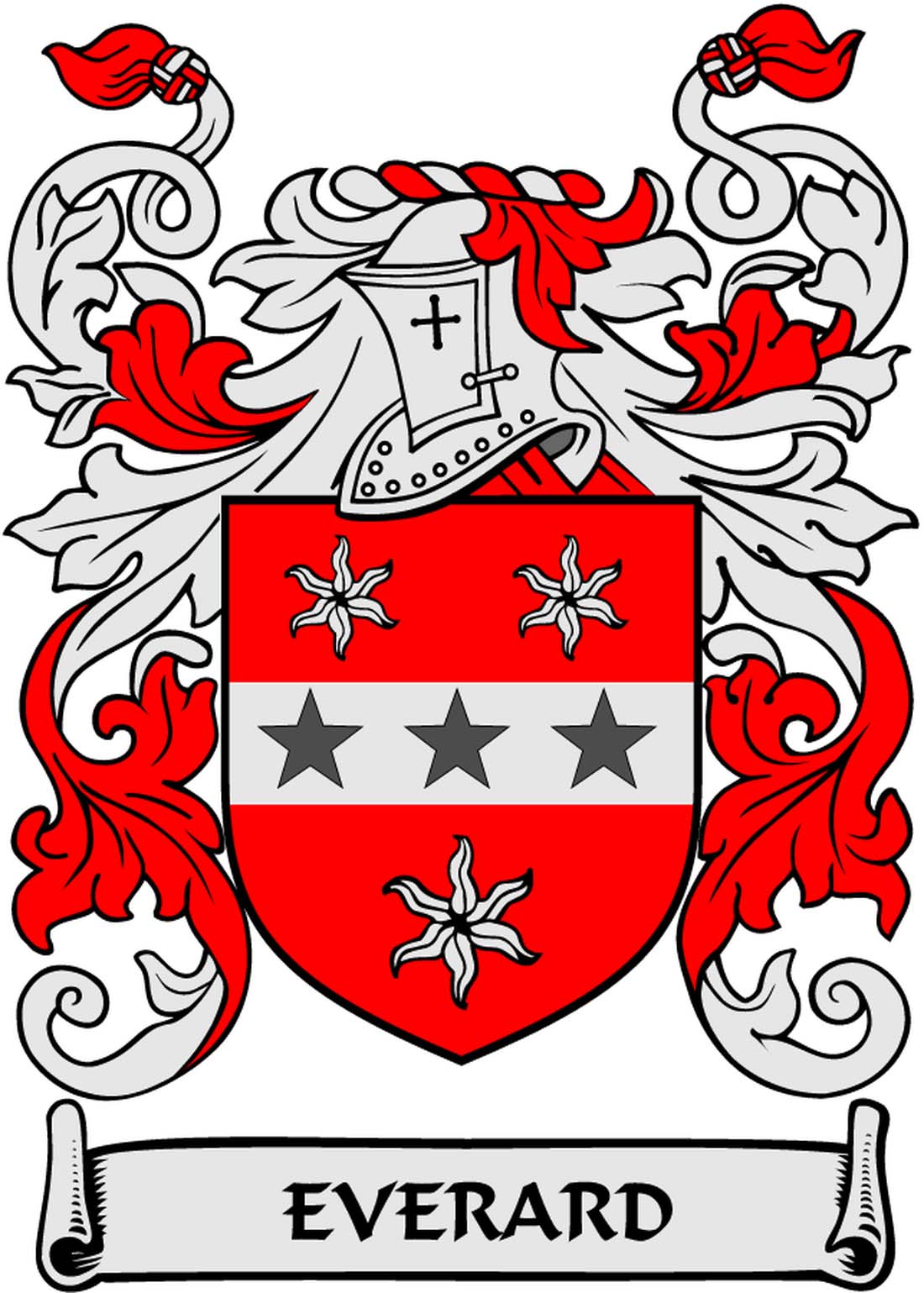 Everard Family Crest 3" Coat of Arms Round Magnet