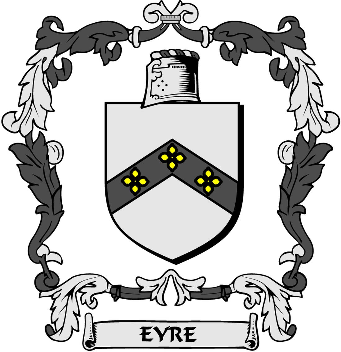 Eyre Family Crest 3" Coat of Arms Round Magnet