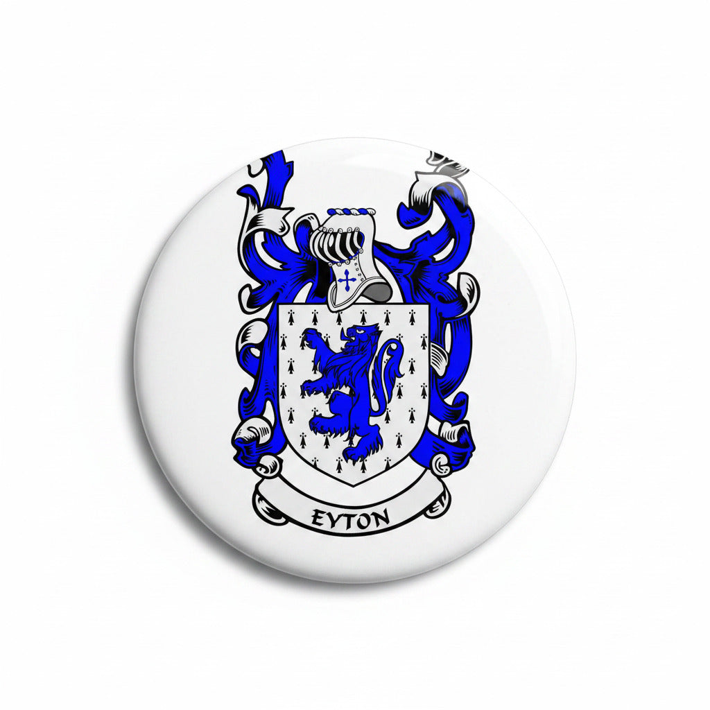 Eyton Family Crest 3-inch Coat of Arms Fridge Round Magnet 3-inch Diameter Round