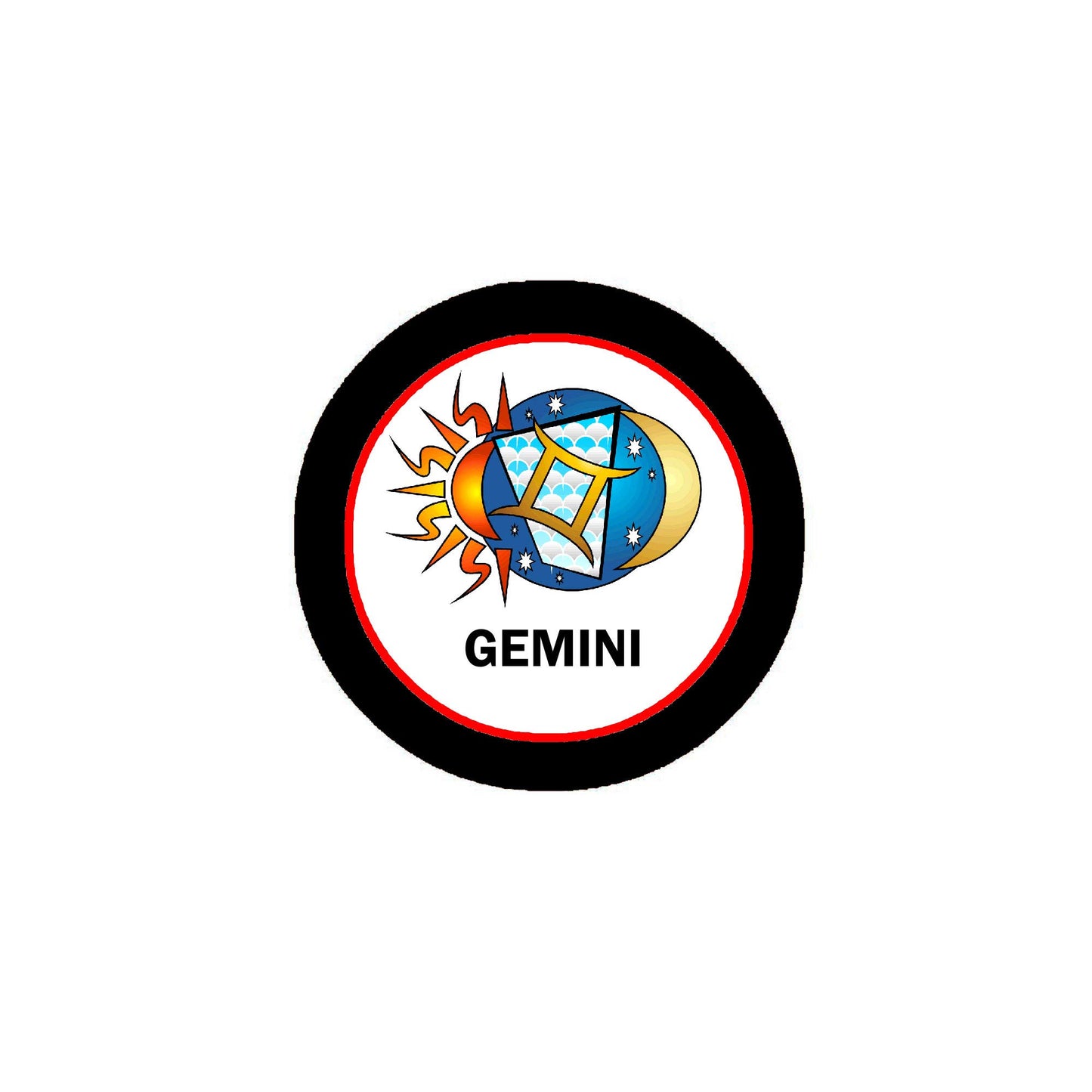 Gemini 2.25" Pinback for Jackets, Backpacks, etc.