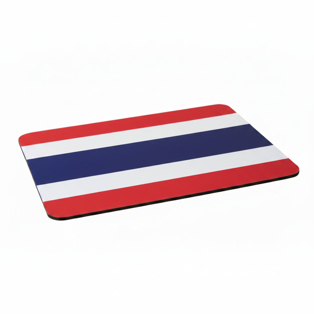 Thailand flag mousepad with red, white, and blue horizontal stripes