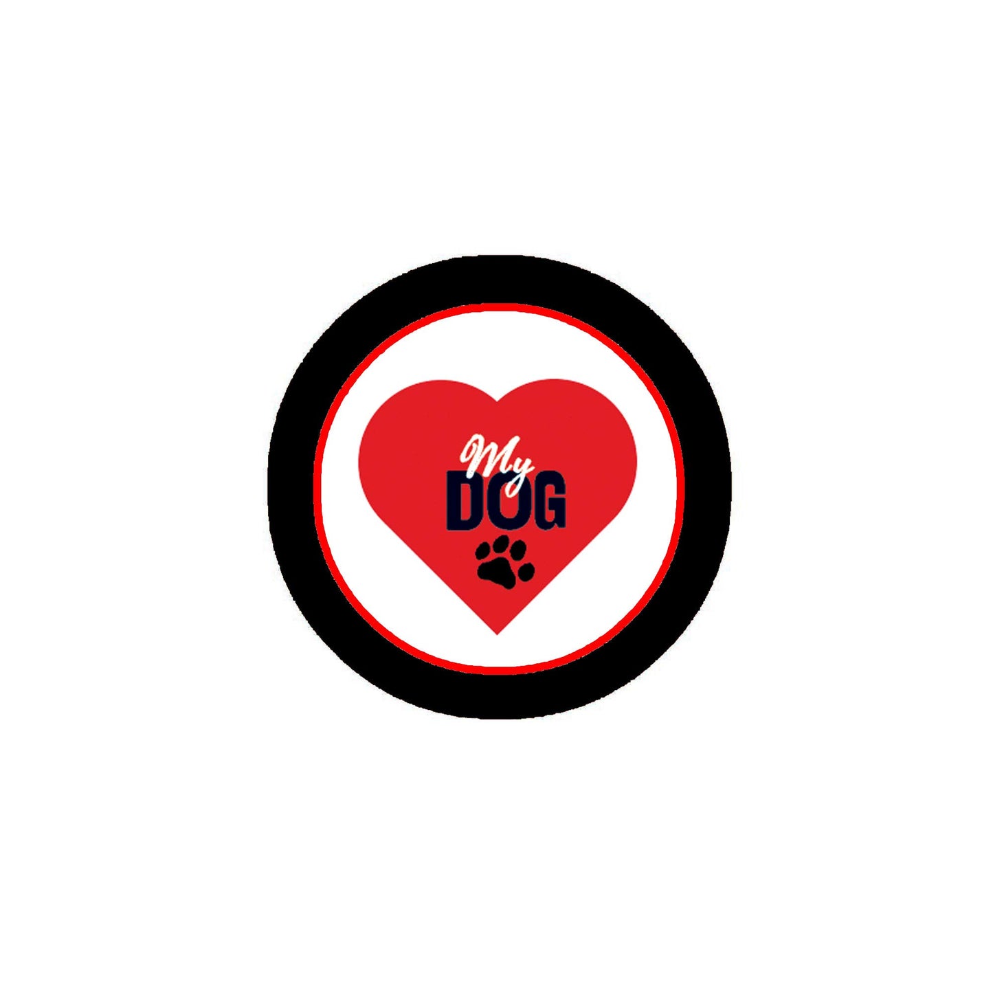 Love my Dog 2.25-inch Pinback Valentine Love Default Title