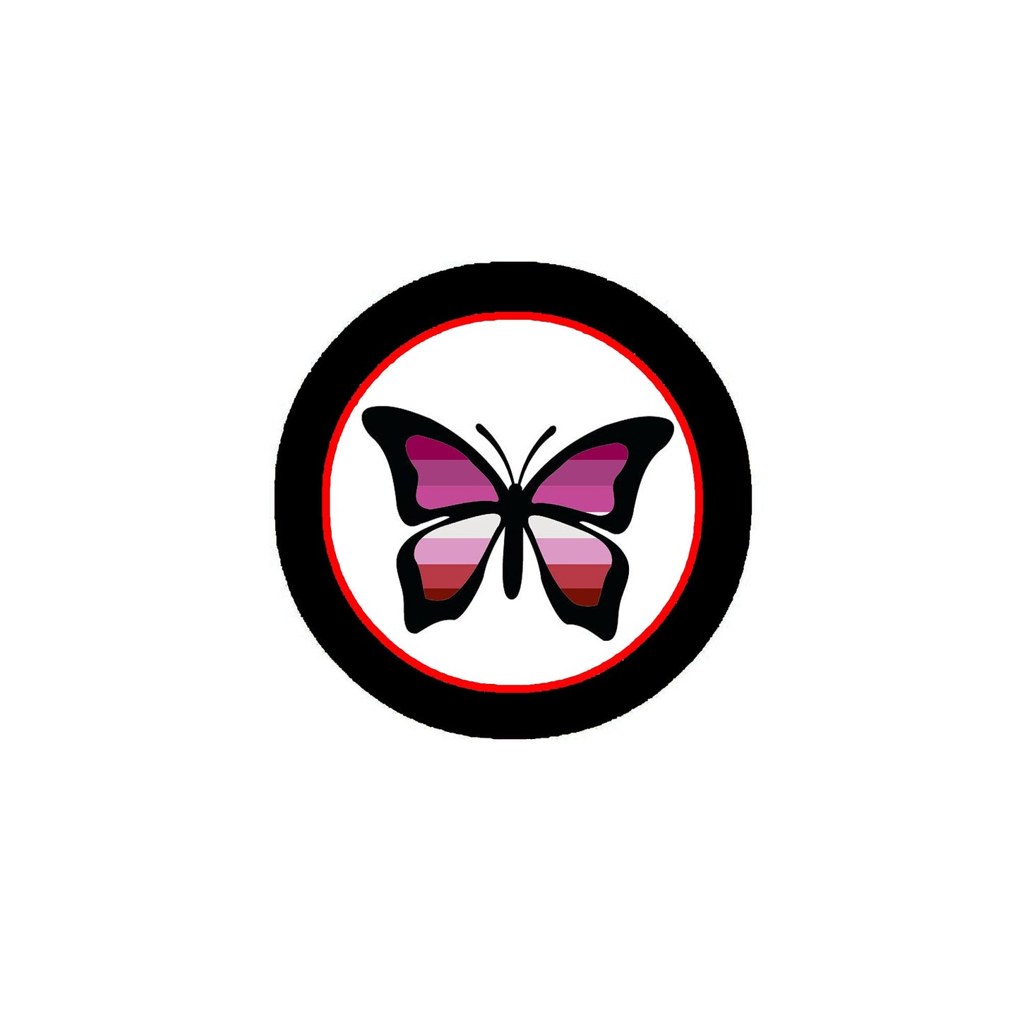 Lesbian Butterfly Pinback 2.25-inch Default Title