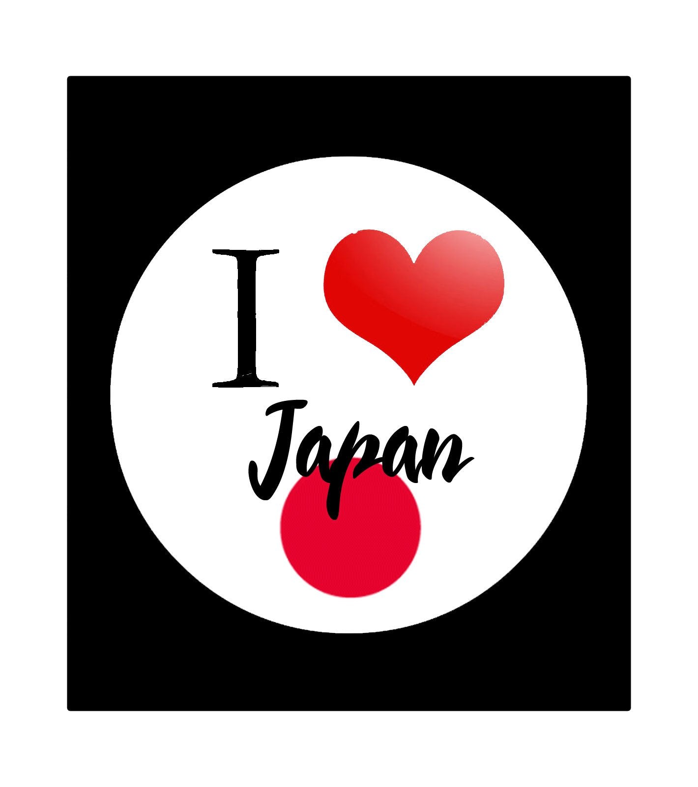I Love Japan Pinback Badge 1.25-inch Default Title