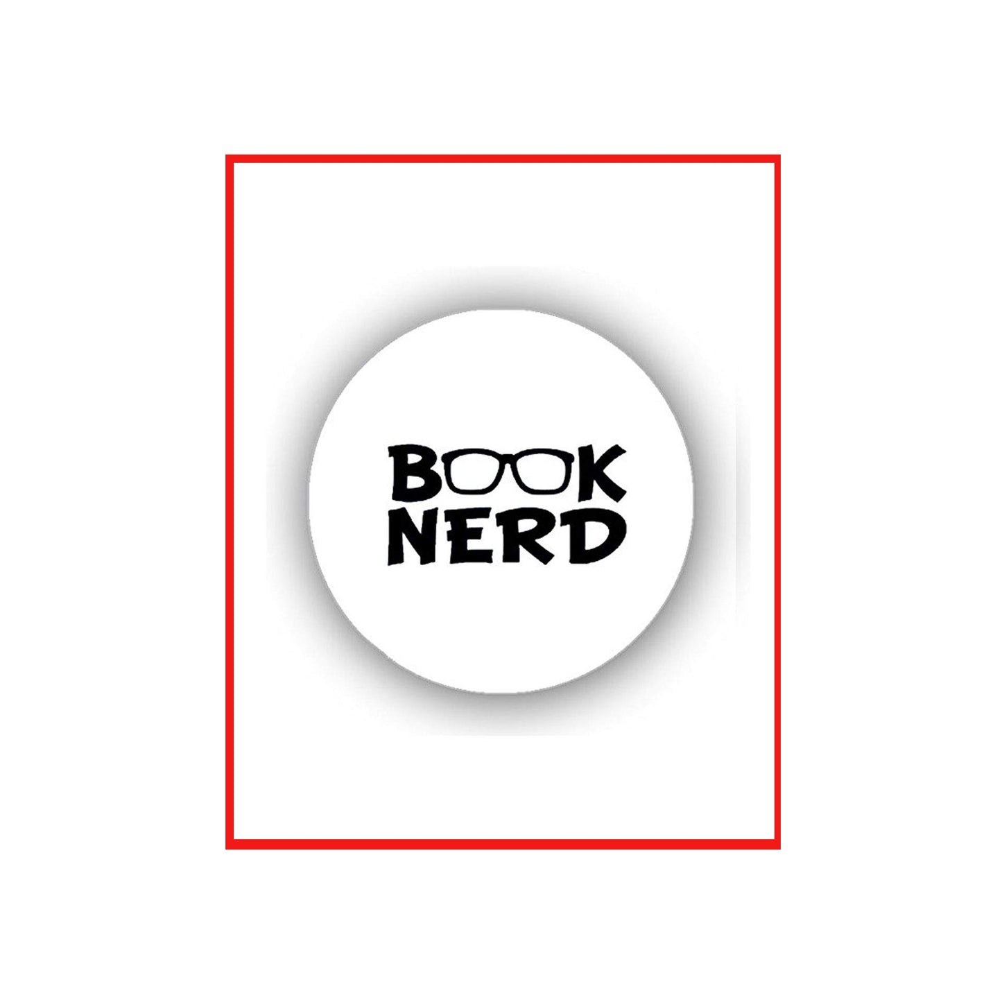 Book Nerd Pinback Button Badge 1.25"