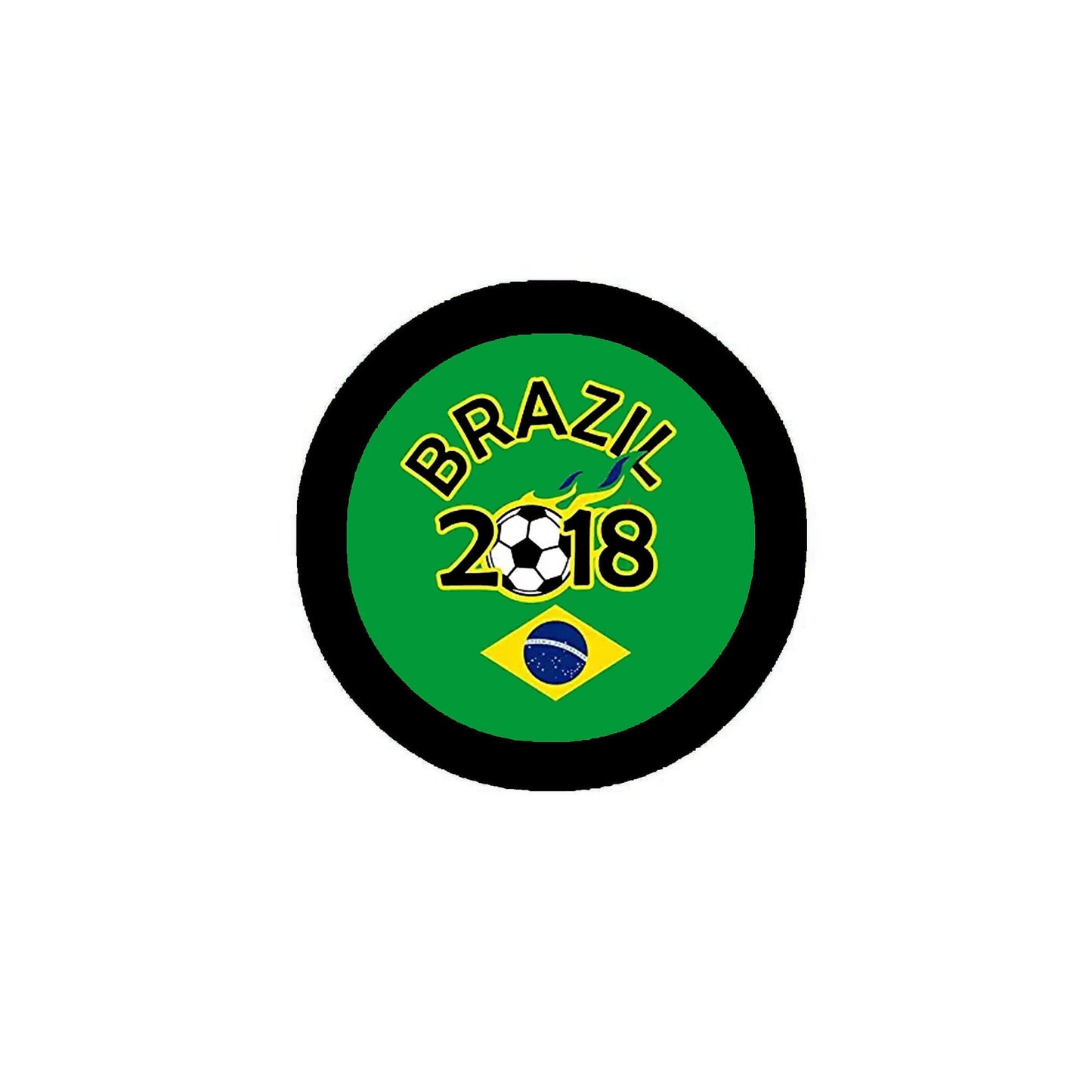 Brazil Football Soccer 2.25" Pinback for Jackets, Backpack, hats 2018