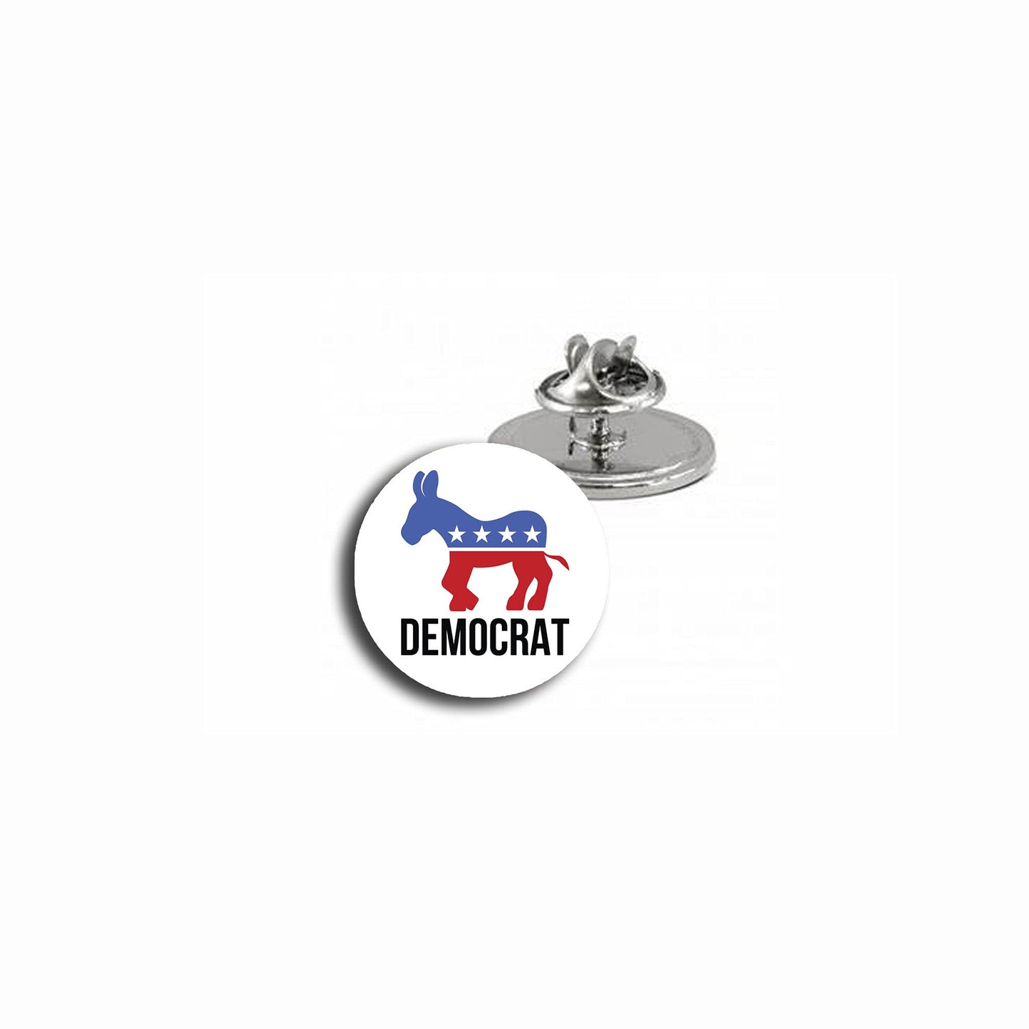 Democrat Logo Lapel Pin Pinback 7/8" for Jackets, Backpacks, etc.
