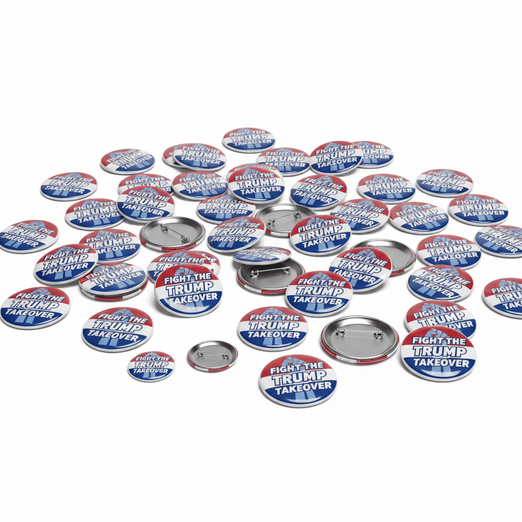 Fight the Trump Takeover Pinback 2.25-inch 100 Pcs - My Pinbacks