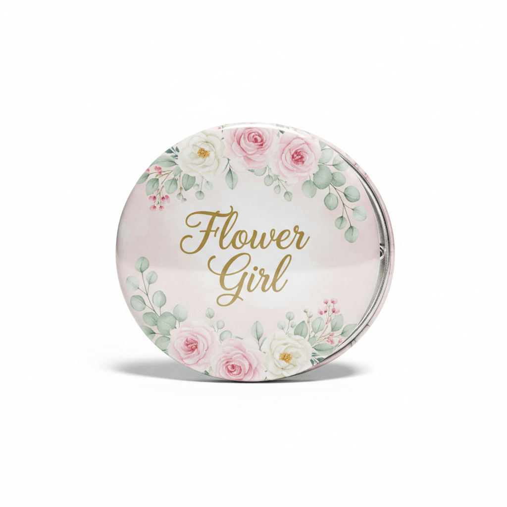 Flower Girl Wedding Bridal Pinback 1.25-inch 5 Pcs - My Pinbacks