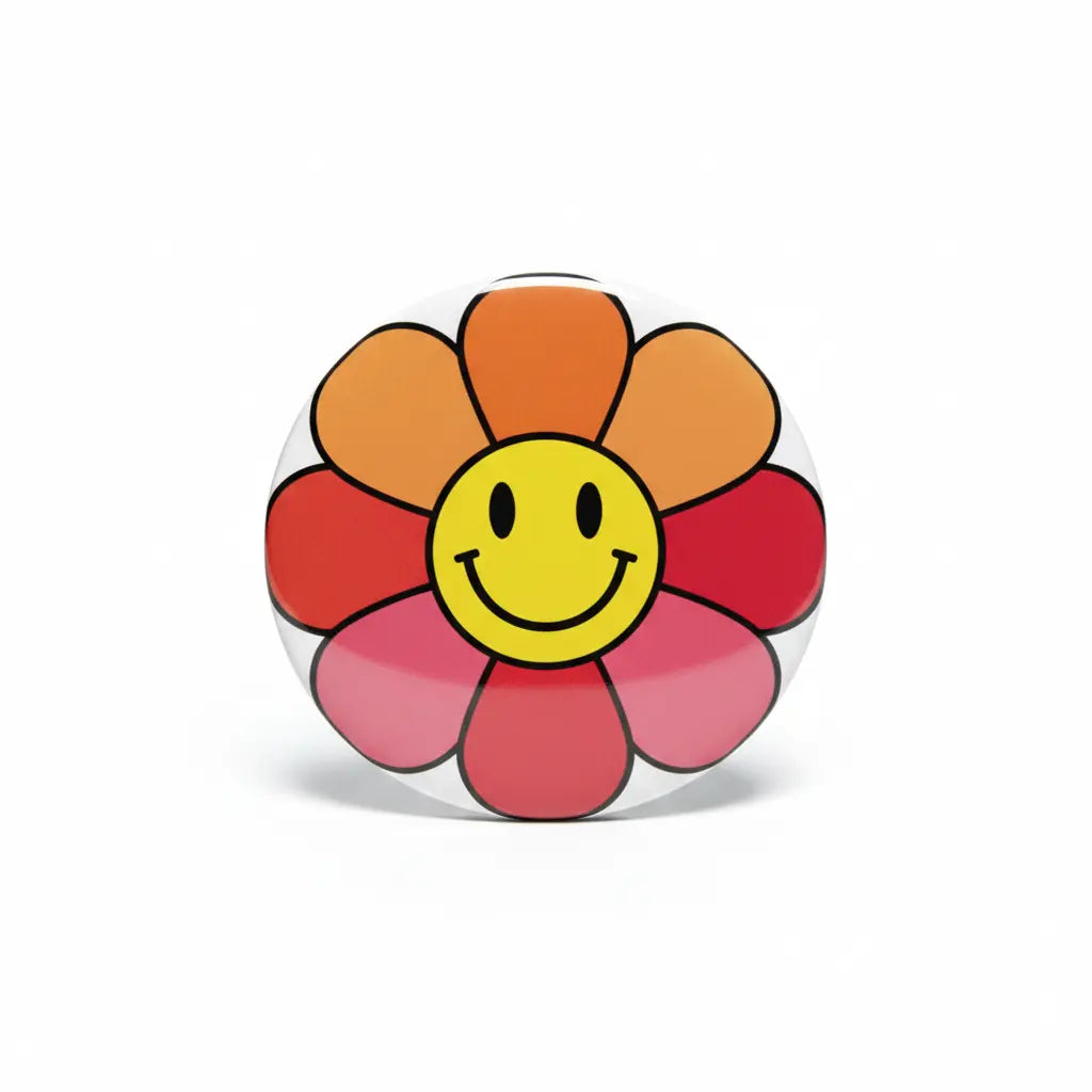 Flower Smile Pinback 2.25-inch