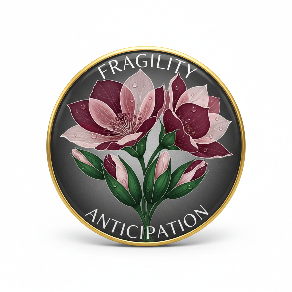 Fragility and Anticipation Pinback 2.25-inch Flower